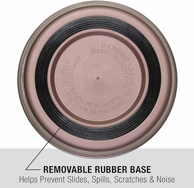 Loving Pets Bella Dog Bowls- Stainless Steel Dog & Cat Bowls - Spill Proof Dog Food Bowl, Cat Bowl, Puppy Essentials & Pet Supplies Great for Home & Travel (Medium 20-35 lbs, Grape)