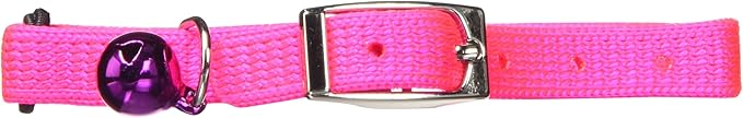Petmate Bling Elastic Cat Collar, 3/8" x 8-10", Pink