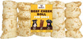 Woofley's 5-6" Bully Dusted Beef Cheek Roll - (5 Count)- Beef Cheek Rolls for Dogs - Long Lasting Natural Dog Chews