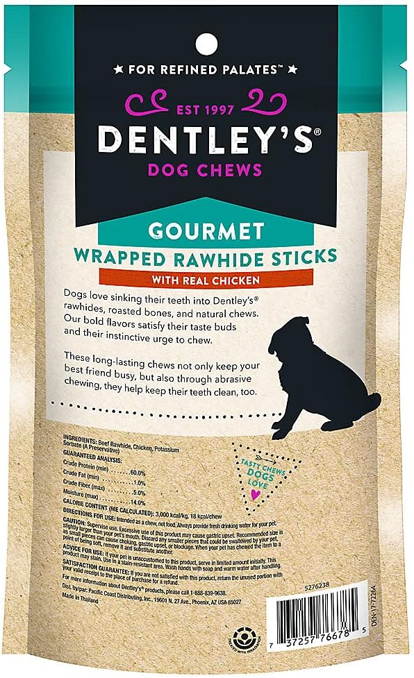 DENTLEY'S Rawhide Twists Small Dog Treat - Chicken (Chicken) (Small)
