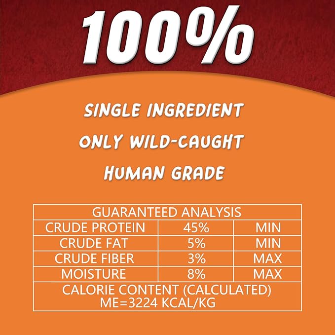 Freeze-Dried Raw Minnows Dog Treats, Single Ingredient Wild-Caught Human Grade Fish, High-Protein Training Rewards & Meal Toppers, Bulk Pack for Multi-Pet Homes (5.3 Ounce)