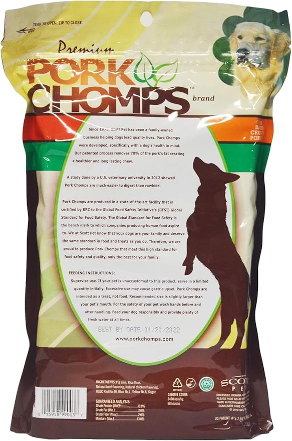 Pork Chomps Dog Chews Bundle: 6-Inch Twists, 15 Count & 5-Inch Munchy Sticks, Assorted Flavors, 100 Count