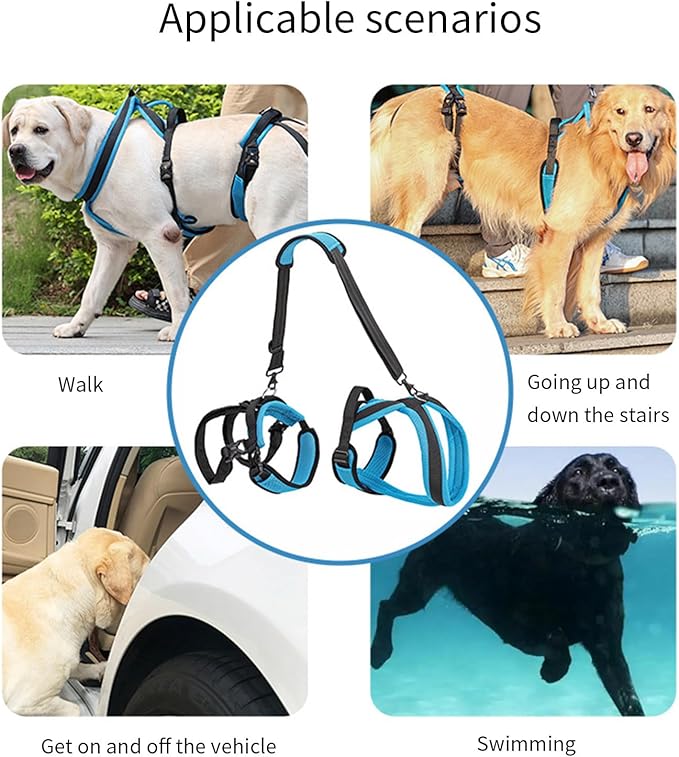 Pet Rehabs Strap for Aging Disabled Dog Nonslip Polyester Senior Dog Mobility Tool for Outdoor Walking Gear Senior Pet Rehabilitation Harness