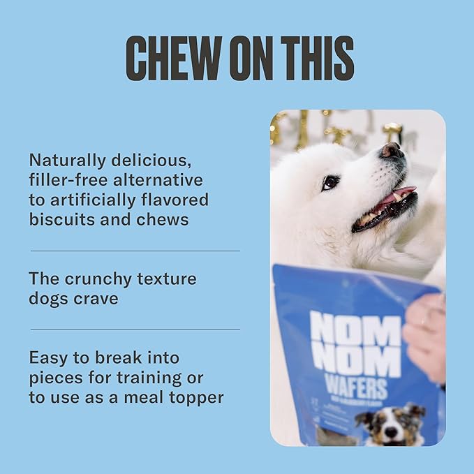 Nom Nom Beef & Blueberry Flavored Treats - Dog Snacks for Training, Rewards, and Mealtime Toppers - No Artificial Flavors or Colors - Prepared in The USA for Dogs 7oz