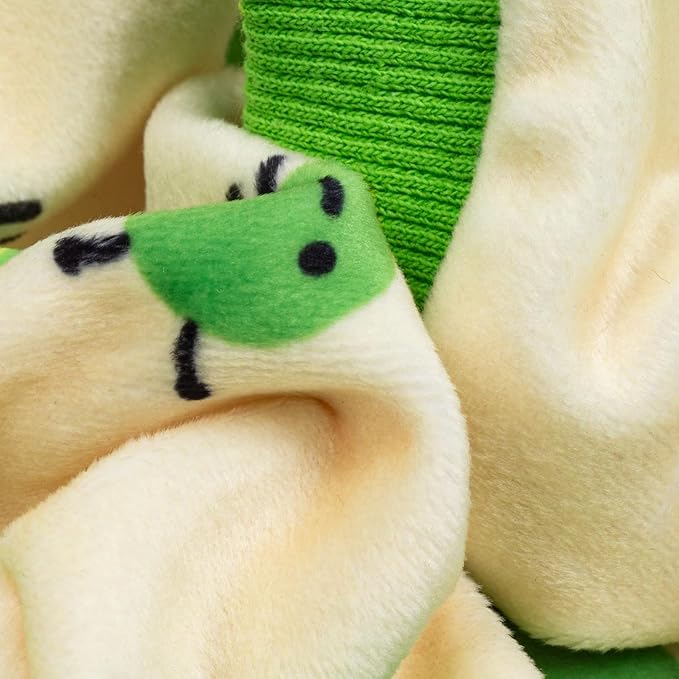 Fitwarm Caterpillar Dog Fleece Pajamas, Cozy Clothes for Small Dogs Boy Girl, Funny Pet Onesie, Beige, Green, Small