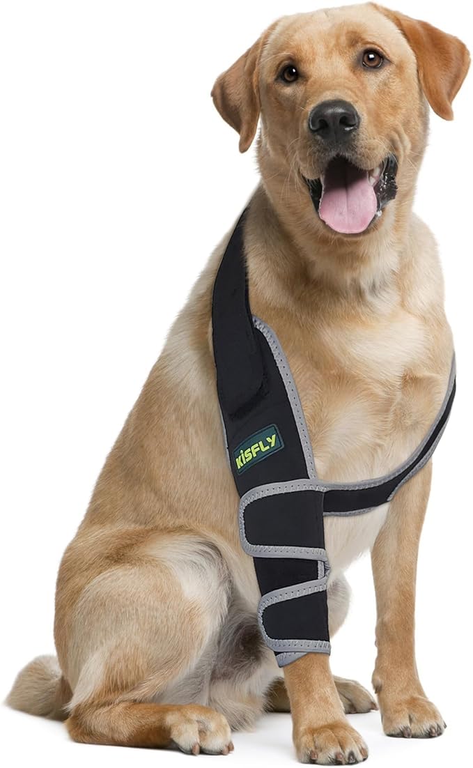Dog Elbow Brace Front Leg for Canine Elbow and Shoulder Support Dysplasia Osteoarthritis Elbow Calluses Pressure Sores Dog Elbow Pads for Better Recovery with Reflective Right Leg S