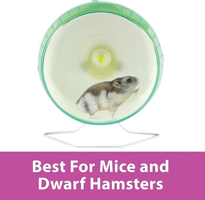 Kaytee Silent Spinner Wheel For Pet Mice and Dwarf Hamsters, Mini 4.5 Inch
