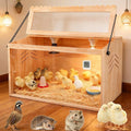 Chicken Brooder Box, Brooder Box for Chicks & Quail, Large Chicken Coop Quail Cage with Heat Lamp, Ideal for Chicks, Ducks, Quails, Hamsters and Lizards (23.6 x 16 x 16 in)
