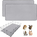 Guinea Pig Cage Liners, 36''X60'' Washable Guinea Pig Pee Pads, Non Slip Reusable Super Absorbent Guinea Pig Training Mat Bedding Fleece for Small Animals Hamster Rabbit Chinchilla Rat, 2Pack