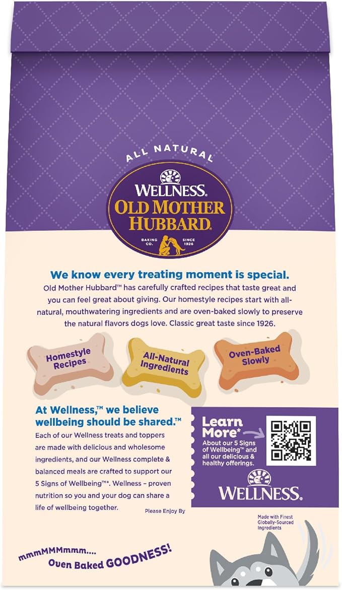 Old Mother Hubbard Wellness Original Mix Dog Biscuits, Natural, Training Treats, Four Flavors, Small Size, (20 Ounce Bag)
