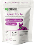 K9 Power Digest Forte – Advanced Digestive & Immune Support for Dogs – Probiotic, Prebiotic, Postbiotic Blend with Salmon Oil, Ginger, Kelp, Pomegranate, L-Glutamine – Gas, Stool, Eye & Gut Relief