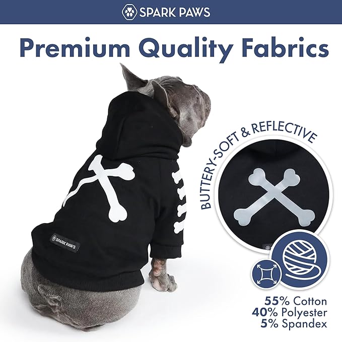 Spark Paws Dog Hoodie – Premium Dog Sweater for Small, Medium, and Large Dogs | Warm Outfits for French Bulldogs, Pitbull, Puppy, Winter Jacket Alternative - Woof - L