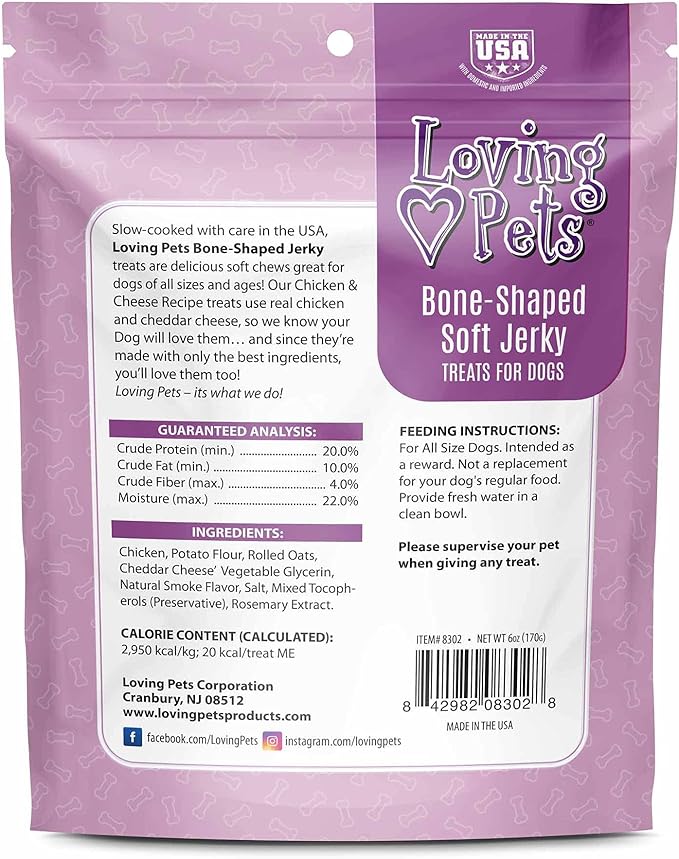 Loving Pets Soft Jerky Dog Treats – Real USA-Sourced Meat Dog Snacks for Training, Puppies & Everyday Reward – Soft, Chewy Dog Treats for Small, Medium & Large Dogs – Wheat & Corn Free