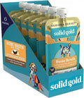 Solid Gold Chicken Bone Broth for Dogs - Limited Ingredient Bone Broth Dog Food Toppers for Picky Eaters with Collagen & Superfoods - Dog Gravy Topper for Dry Food - Gut Health & Hydration - 6 Pack