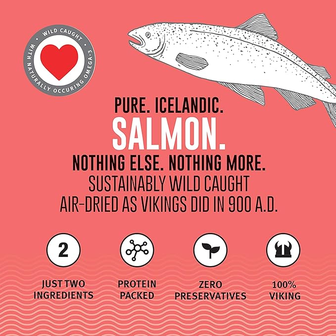 Icelandic+ Mini Fish Chips: Salmon 9oz - Dog Treats, for Training & Small Dogs, 2 Ingredient Air-Dried Crunchy Chips