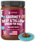 Visionary Pet Foods Beef Meat Spread - Healthy Dog Treat - Alternative to Dog Peanut Butter, Xylitol Free, No Sugar and Filler Free - Use on Lick Mat, Food Mixer, Pill Pockets - 12oz Jar