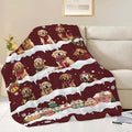 Golden Retriever Throw Blanket Golden Retriever Dog Christmas Stuff Gifts for Kids Girls Boys Adults Women Man Soft Cozy Warm Plush Fluffy Fuzzy Fleece Blanket Decor 50''X60''