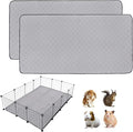 2Pack Guinea Pig Cage Liners, 42''X56'' Washable Guinea Pig Pee Pads, Non Slip Reusable Super Absorbent Guinea Pig Training Mat Bedding Fleece for Small Animals Hamster Rabbit Chinchilla Rat