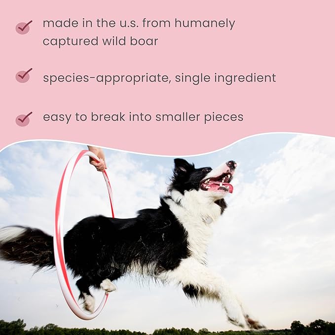 Dr. Mercola Wild Boar Jerky for Dogs and Cats, 4 oz. (113g), Made with Wild Boar, Non GMO, Gluten Free, Soy Free