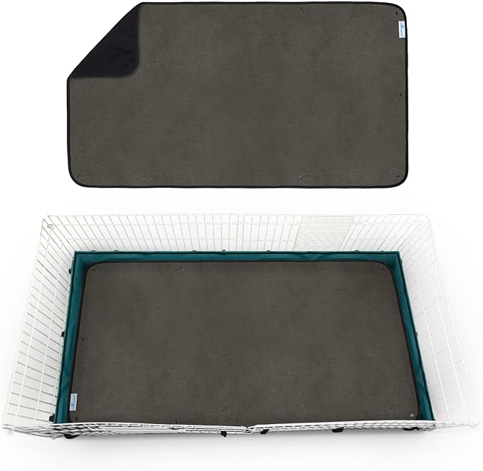 Paw Inspired Washable Guinea Pig Cage Liners, Fleece Bedding for Guinea Pigs Ferrets, Rabbits, Hamsters, Small Animals, Bamboo Charcoal Odor Controlling Absorbent Pee Pads (1 ct., Midwest)