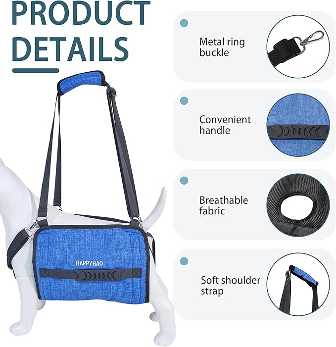 Adjustable Dog Lift Harness, Suitable for Medium to Large Dogs,L