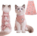 PUMYPOREITY Cat Recovery Suit - Female Kitten Onesie for Neutered/Abdominal Wound/Skin Damage/Weaning, M, Pink