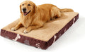 Large Dog Bed for Crate, 35x22 Inch Washable Crate Mat with Removable Cover & Anti-Slip Bottom, Comfy Orthopedic Egg Crate Foam Flat Pet Bed, Chocolate