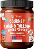 Visionary Pet Foods Lamb and Tallow Meat Spread - Healthy Dog Treat - Alternative to Dog Peanut Butter, Xylitol Free, No Sugar and Filler Free - Use on Lick Mat, Food Mixer, Pill Pockets - 12oz Jar