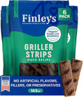 Finley's Duck Griller Strips for Dogs, Jerky-Style Dog Treats with Real Ingredients for All Breeds and Sizes, 14.5oz, 6 Pack