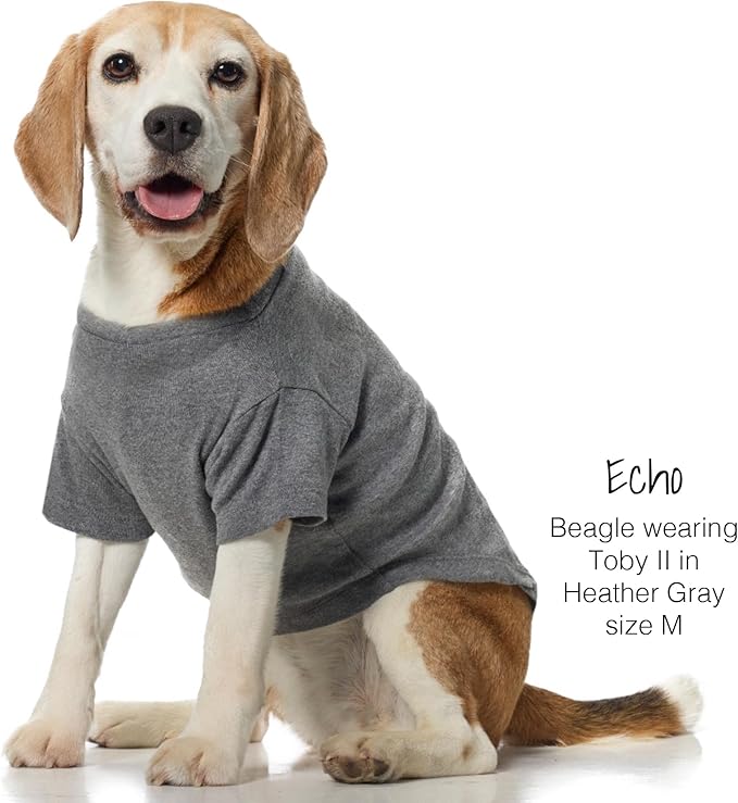 Toby II - The Perfect Tee, 3 Pack Short Sleeve Pet T-Shirt 100% Organic Cotton Tees Clothes for Small, Medium, Large Dogs, Gray Ombre, Small (10-25 lbs)