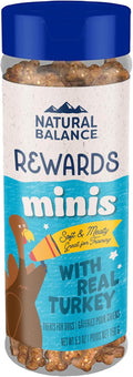 Natural Balance Limited Ingredient Mini-Rewards Turkey Grain-Free Dog Training Treats for Dogs | 5.3-oz. Canister