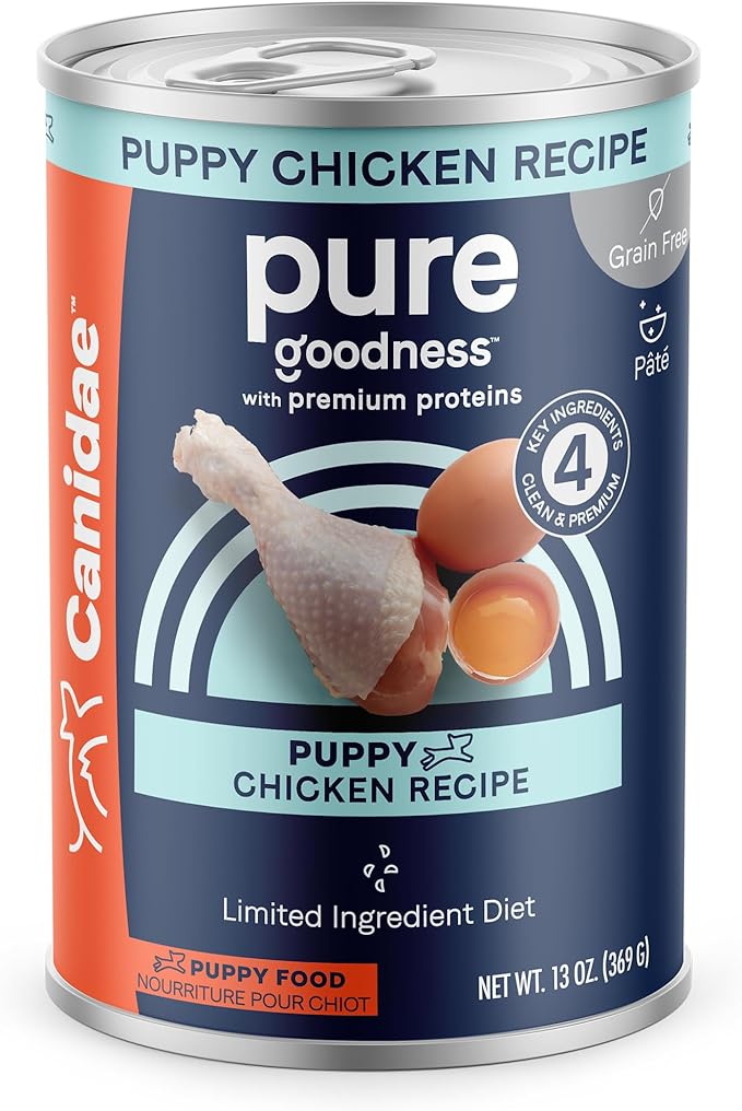 Canidae Pure Limited Ingredient Premium Puppy Wet Dog Food, Chicken Recipe, 13 oz. (Case of 12), Grain Free