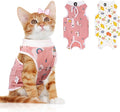 2 PCS Cat Recovery Suit Female Cat Onesie for Cats After Surgery Spay Abdominal Wounds, Kitten Surgery Recovery Suit Female Breathable E-Collar Alternative Kitten Onesie Anti Licking Medium
