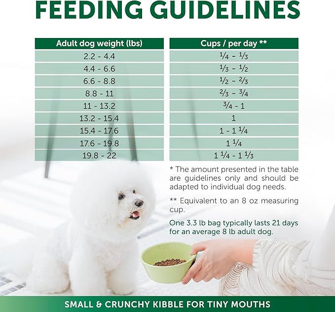 Nature's Protection Dry Dog Food for Small Breed - High Protein, Grain-Free, Anti-Tear Stain Diet for White & Light Fur Adult Dogs, Small Bites Kibble (Superior Care - White Fish, 3.3 lb)