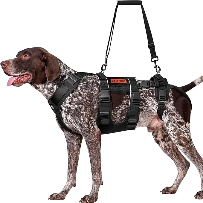OneTigris Breathable Dog Lift Harness for Large Medium Sized Dogs, Dog Sing for Large Dogs Hind Leg Support, Dog Hip Support Brace Front Leg Vrace