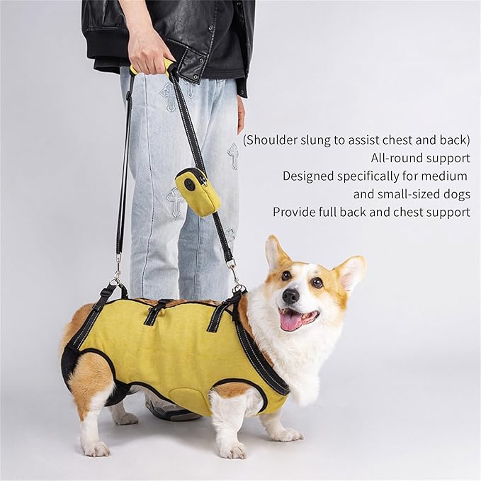 Senior Dog Lift Harness with Reinforced Padding for Post Surgical Let Adjustable for Outdoor Activity Dog Mobility Aid