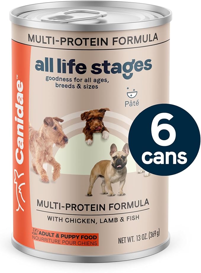 Canidae All Life Stages Premium Wet Dog Food for All Breeds, All Ages, Multi-Protein with Chicken, Lamb & Fish, 13 oz. (Case of 6)