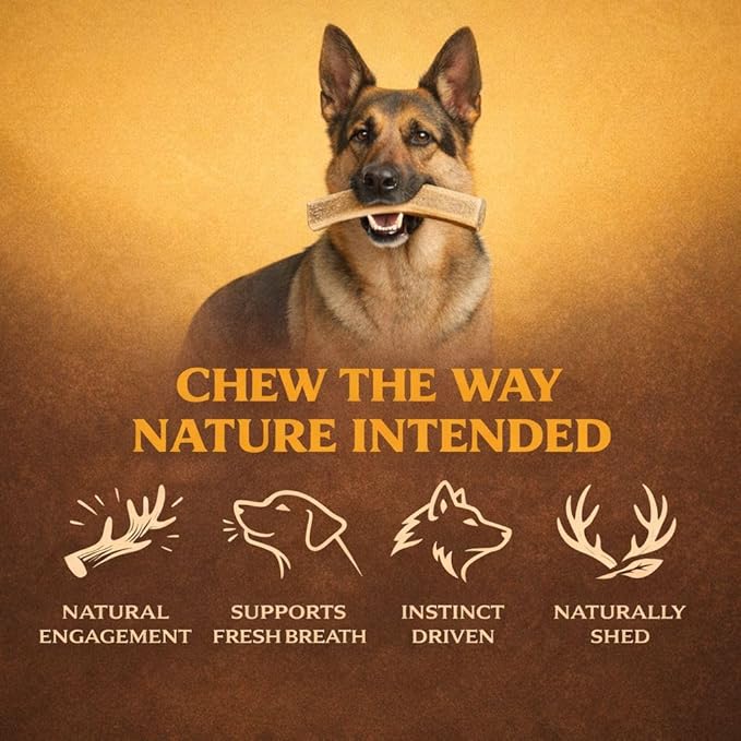 WhiteTail Naturals Split Elk Antlers for Extra Large Dogs (2 Pack - XL) Big Antler Chews - Naturally Shed Elk Horns - Tough Dog Bones for Power Chewers