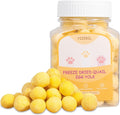 Freeze-Dried Quail Egg Yolk Cat Dog Treats,Single Ingredient Pet Snacks High Protein,Human Grade Grain-Free,Supports Skin & Coat (7.2oz)