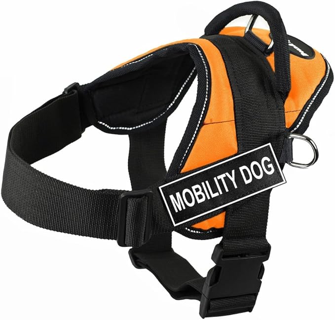 Dean & Tyler Fun "Mobility Dog" X-Large Orange Harness with Reflective Trim
