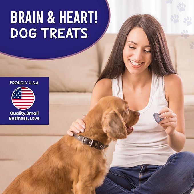 The Much Loved Dog™Treats, Scrumptious Natural Blueberry, 6oz. Bag, Human-Food-Grade, Small-Batch Baked, U.S.A.