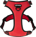 Voyager Dog Harness Dual Leash Attachment No-Pull Control Adjustable Soft but Strong Pet Harness for Medium and Large Dogs with 3M Reflective Technology, Red Lattice Nylon, XS (Chest: 13-16")