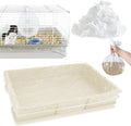 upcessory Disposable 50 pcs Small Animal Cage Liners, Rabbit Tray Film Liner Bunny Litter Pan Bags Guinea Pig Cage Toilet Plastic Film for Bird Hamster Chinchilla Hedgehog