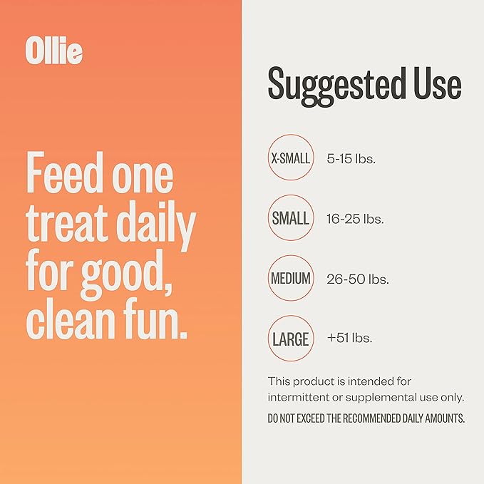 Ollie Dental Chews for Extra Small Dogs, 12 Oz, Fresh Breath, Teeth Cleaning Treats, Sticks for Dog Oral Care, with Parsley and Cinnimon, for Pups 5-15 lbs