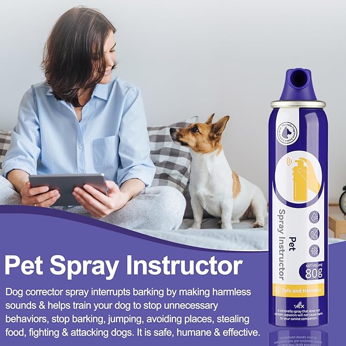 Dog Corrector Spray, 80ml 1 Pack Dog Trainer Spray to Dogs from Stopping Unwanted Behaviors Pet Trainer Spray, Barking, Jumping, Stealing Food, Safe, Humane & Effective