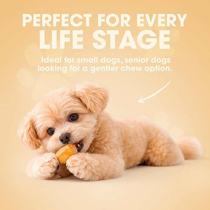peaksNpaws Yak Cheese Puffs for Dogs, Natural Himalayan Yak Chews, Crunchy & Digestible Dog Treats, High Protein Cheese Puffs for All Breeds (8 oz)