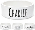 Custom Pet Bowl for Dogs & Cats | Personalized Food & Water Dish with Name | Microwave & Dishwasher Safe Ceramic Feeding Bowl | Gift Idea for Puppy, Kitten & Rabbit Owners | White – Large
