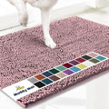 Muddy Mat® | Super Absorbent Door Mat Indoor, Microfiber Quick Dry Chenille Entryway Rug, Non-Slip Front Door Mat, Indoor Mats for Entryway, Machine Washable Pet Rug, Pink 24"x36"
