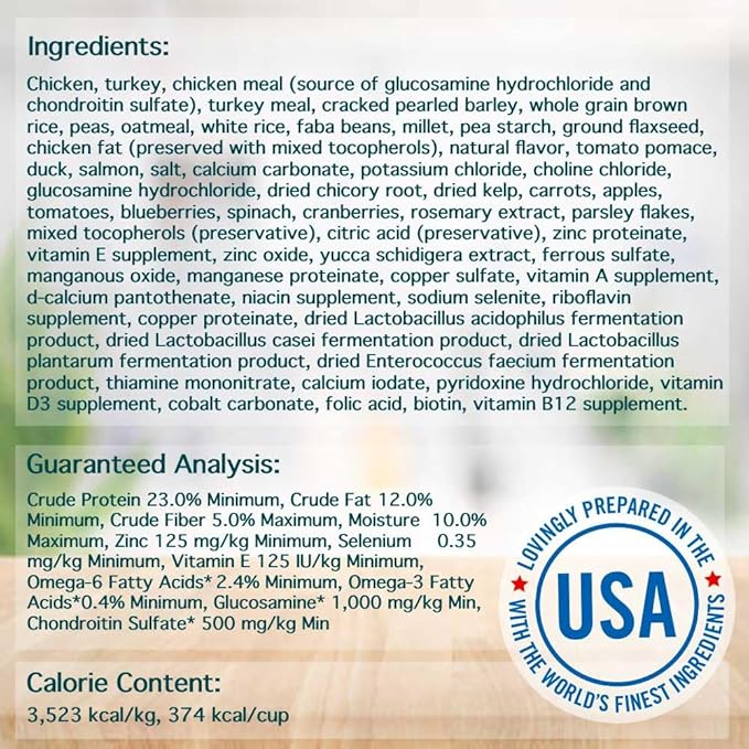 Chicken Soup for the Soul All Natural Premium Large Breed Adult Dry Dog Food, Real Meat First Ingredient, No By-Products, Supports Heart, Gut & Immune Health, Chicken, Turkey & Brown Rice, 13.5lb