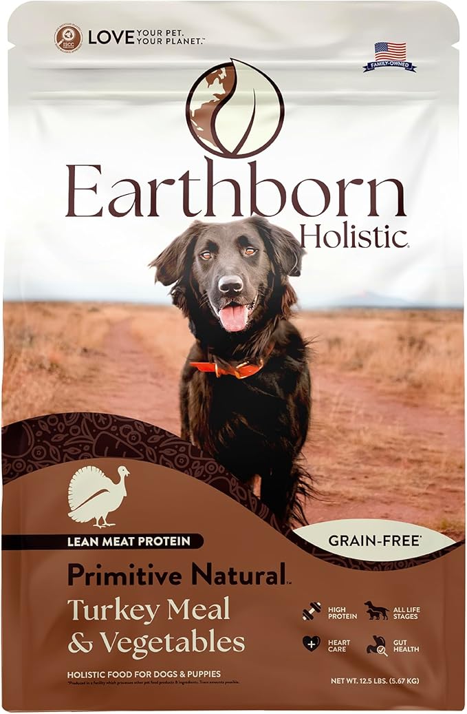 Earthborn Holistic Primitive Natural Turkey Meal & Vegetables Grain-Free Dry Dog Food 12.5 lb